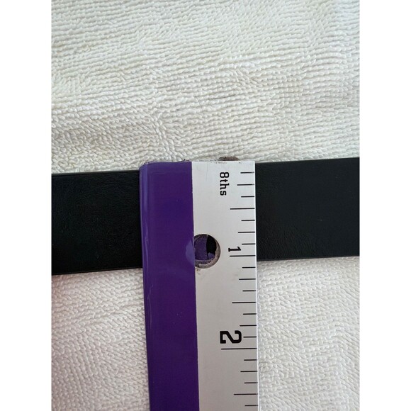 ASOS Black Double O-Ring Belt Rose Gold Hardware Size M - Picture 7 of 9